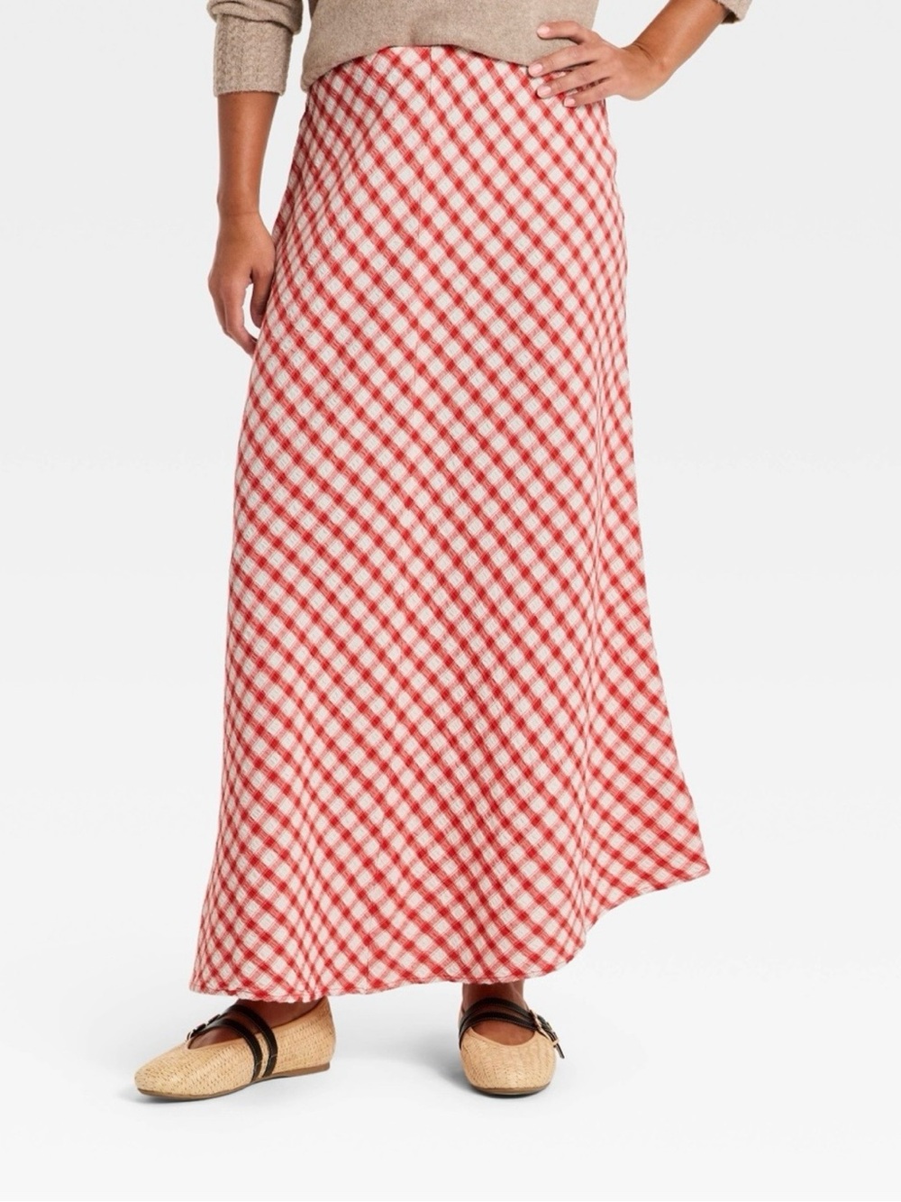 Universal thread gingham slip skirt